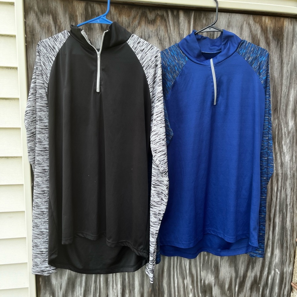 Men's Black and Blue Long Sleeve shirts XL lot of 2